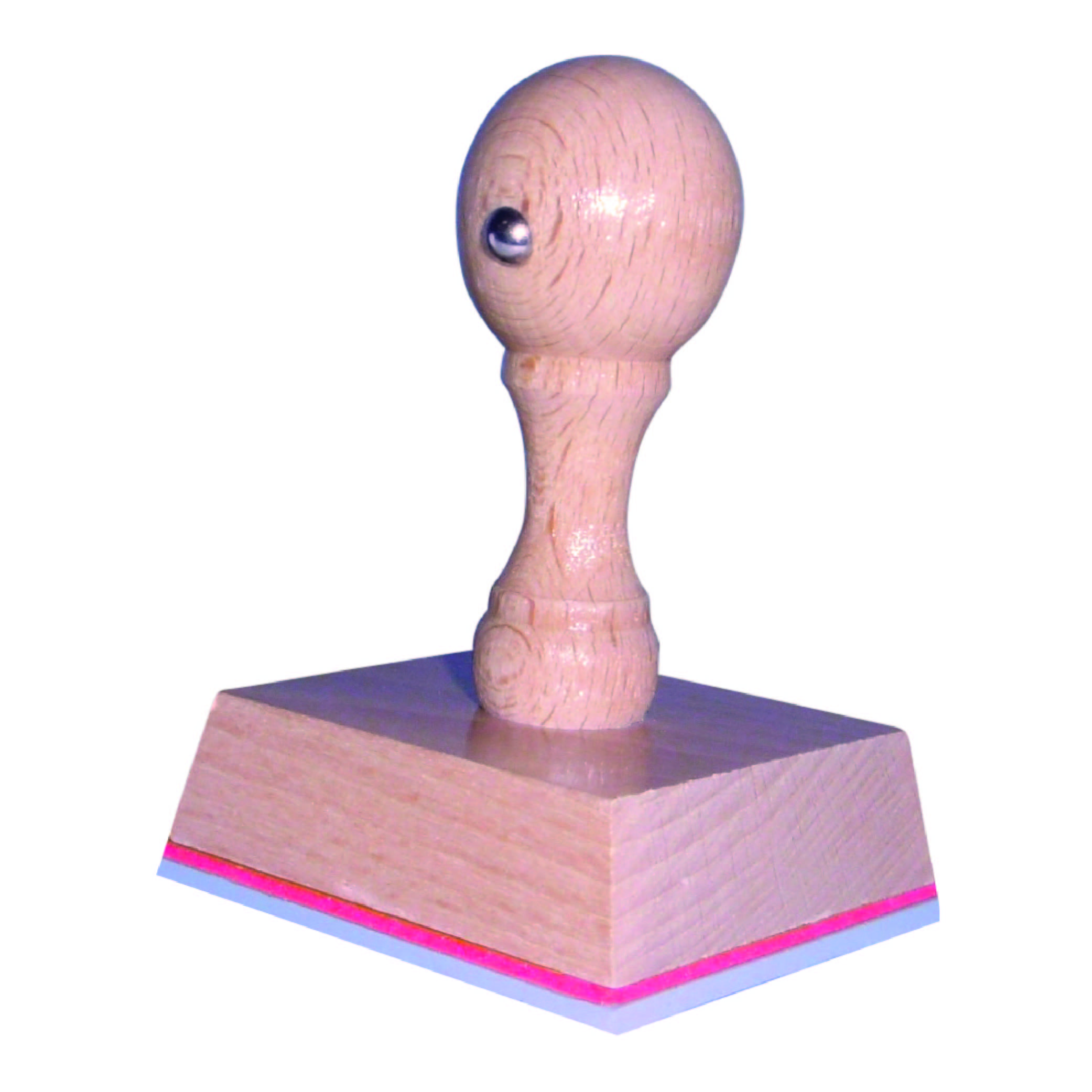 Houten handstempel 45x25 mm