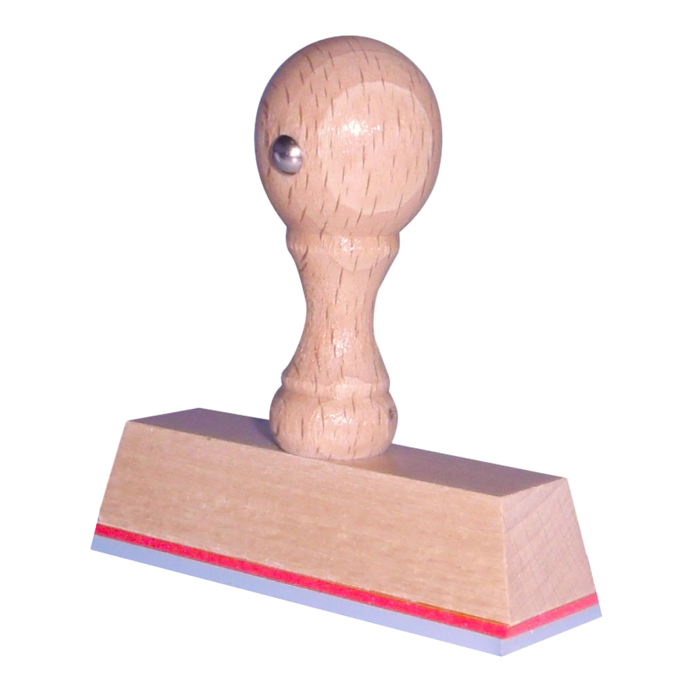 Houten handstempel 70x20 mm.