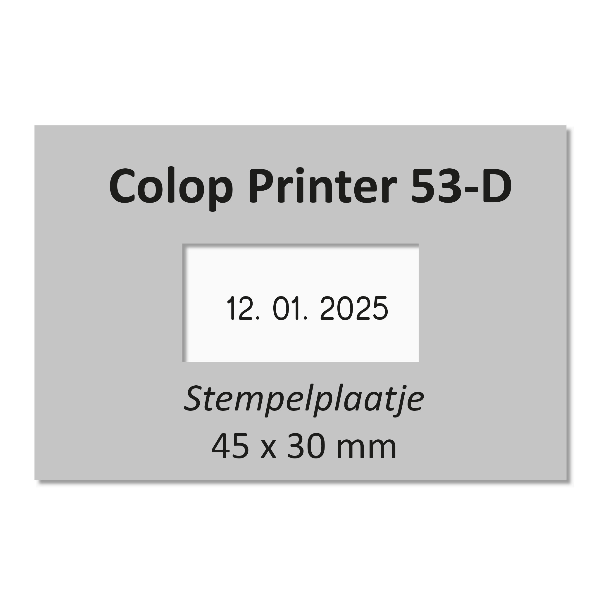 Tekstplaat Colop 53 Datum