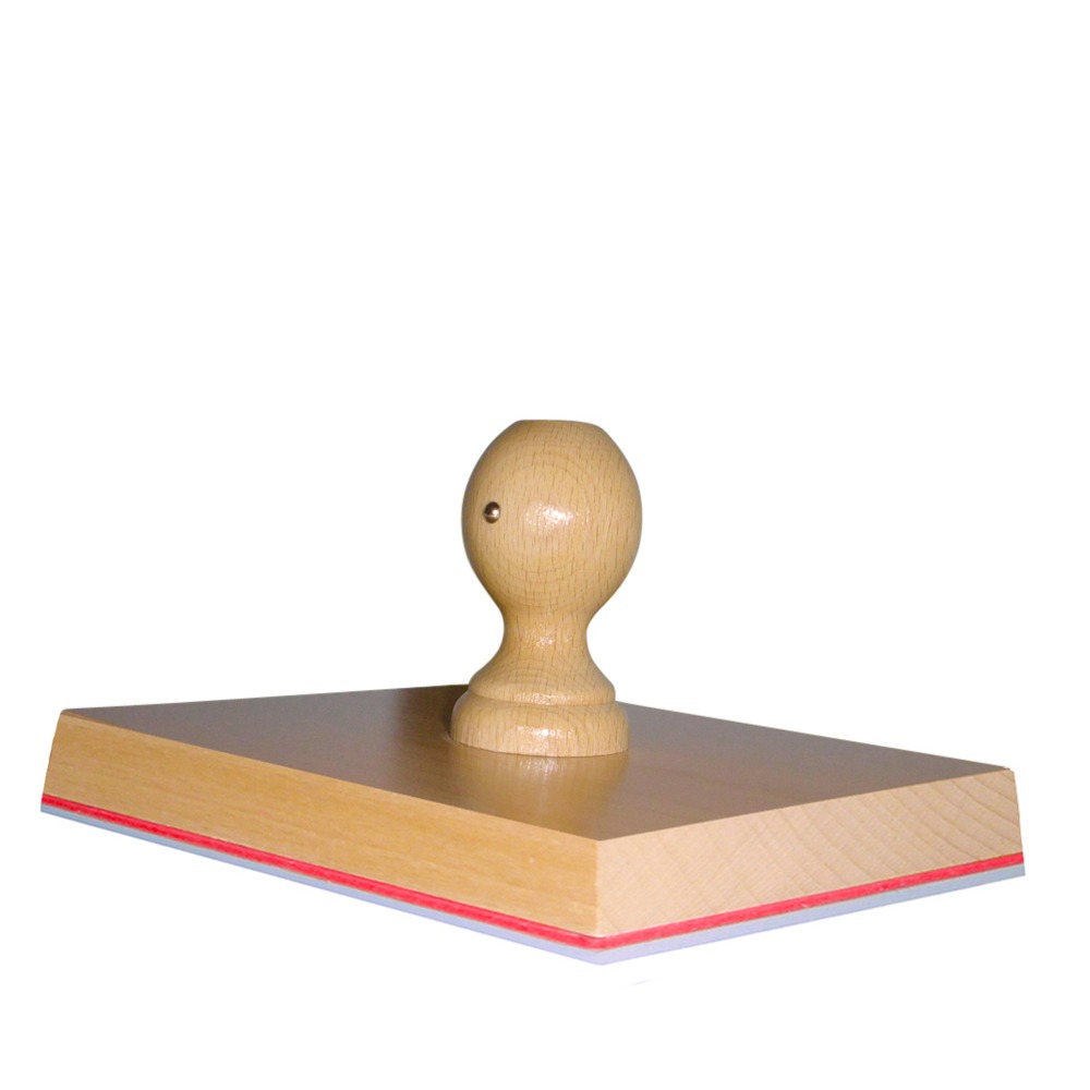 Handstempel 190x190mm beukenhout