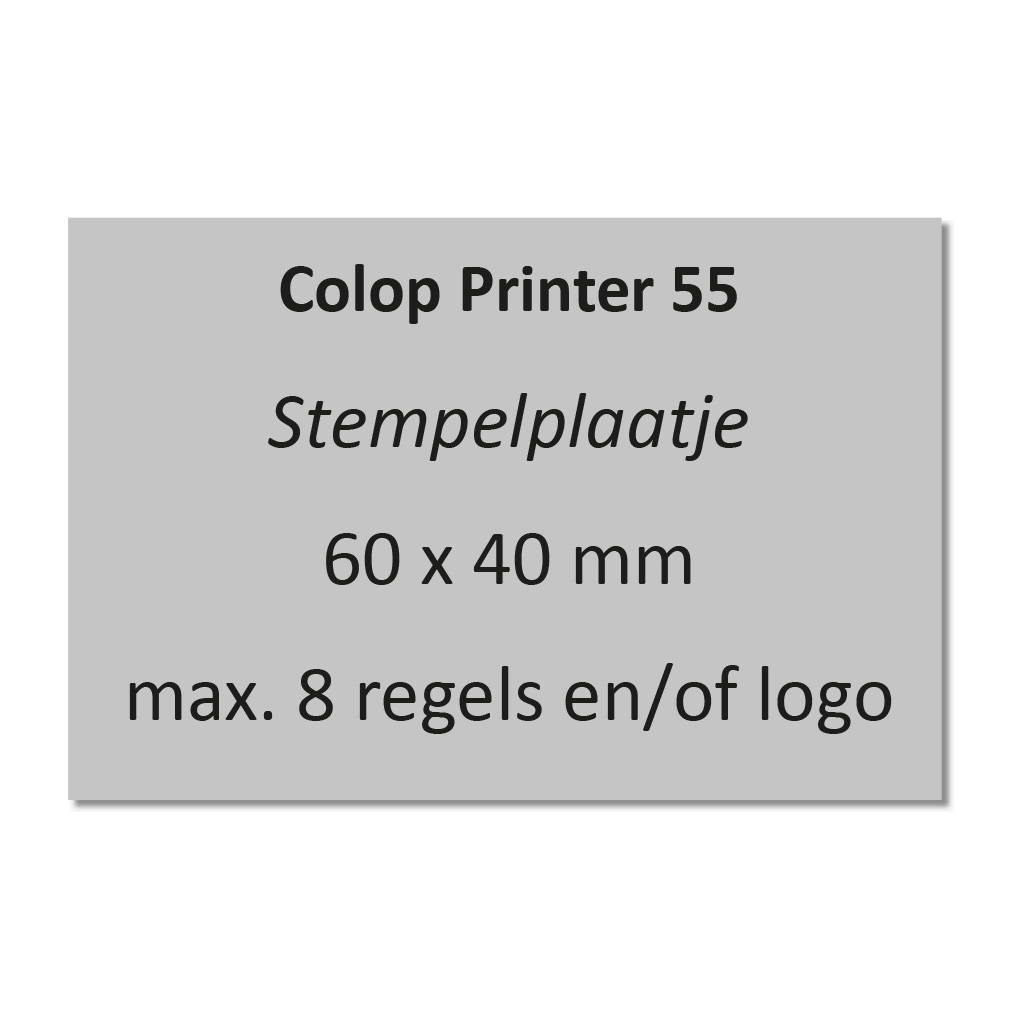 Tekstplaatje Colop Printer 55