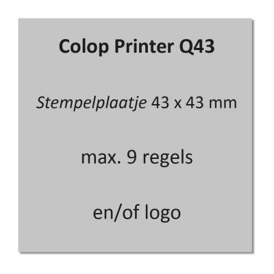 Tekstplaatje Colop Printer Q43 | Stempelfabriek.nl