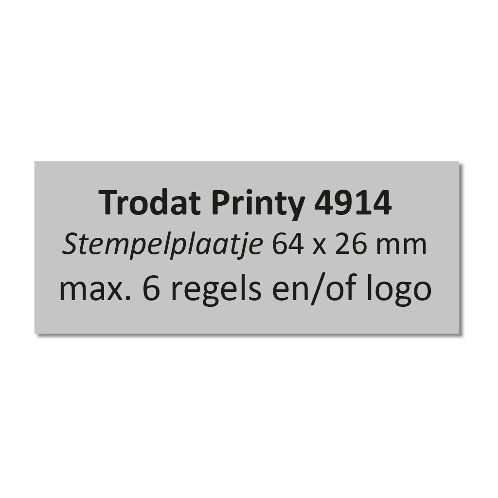 Stempelplaatje Trodat Printy 4914