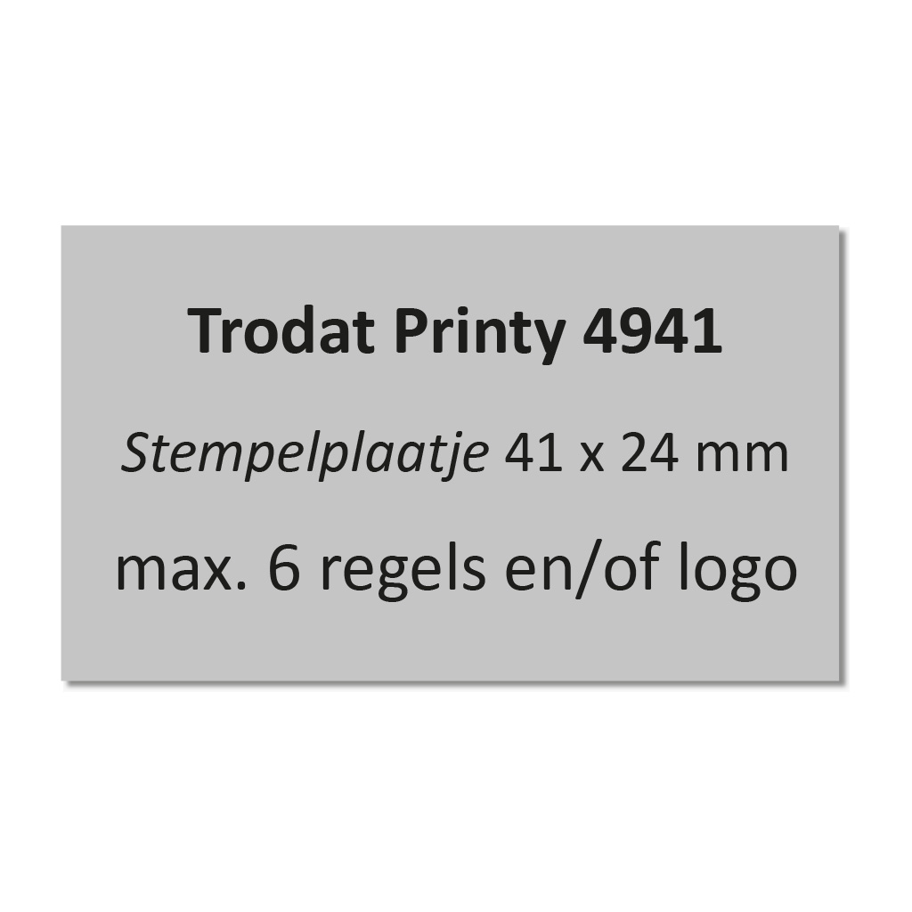 Stempelplaatje Trodat Printy 4941