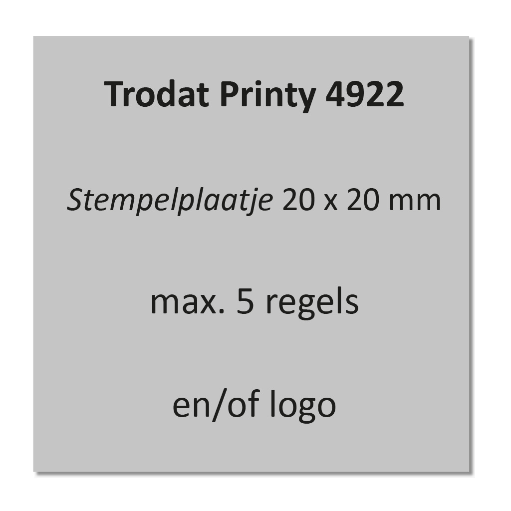 Stempelplaatje Trodat Printy 4922